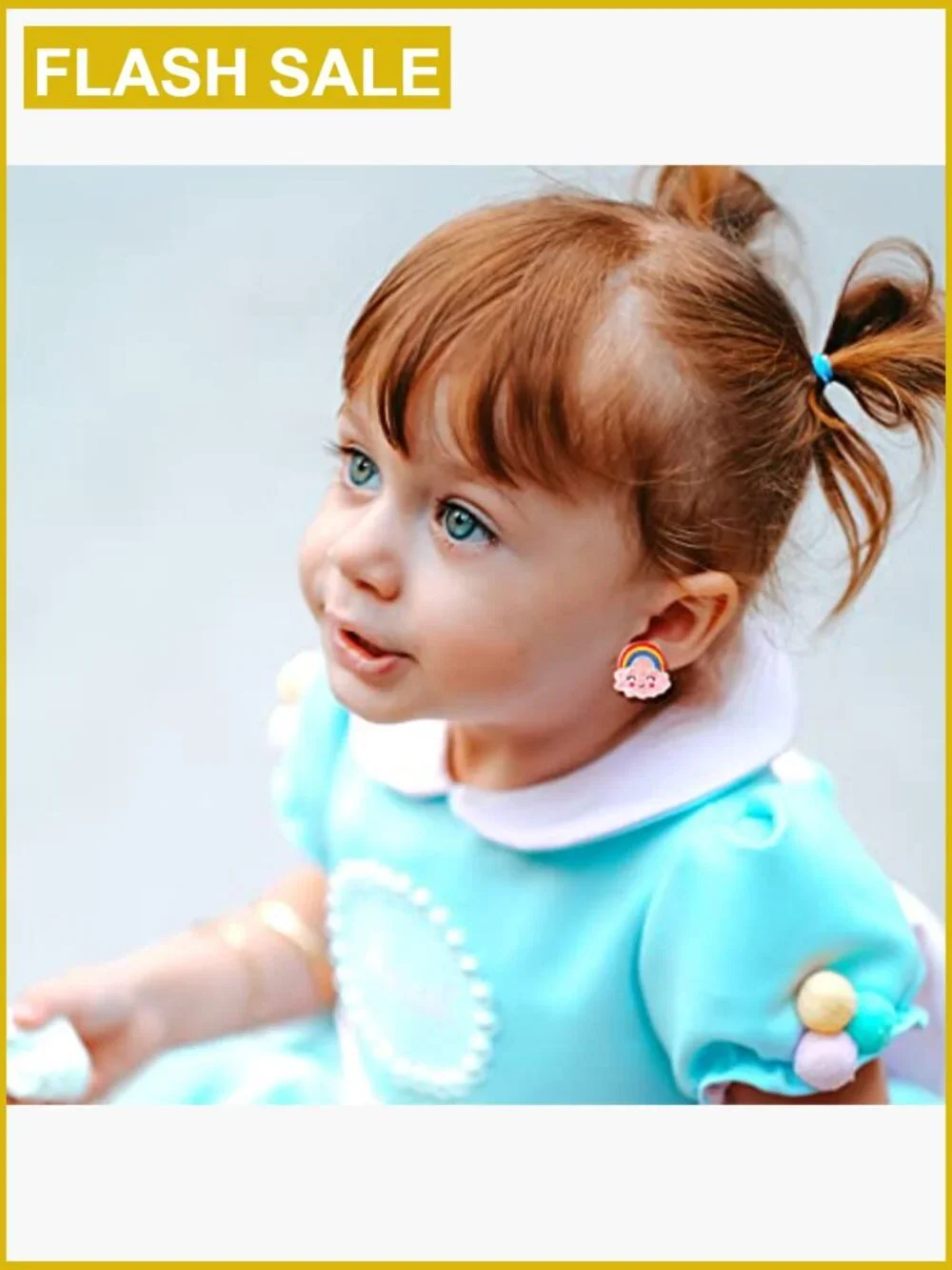 10 Pairs Clip On Earrings for Little Girls - Hypoallergenic No Piercing Cute Set